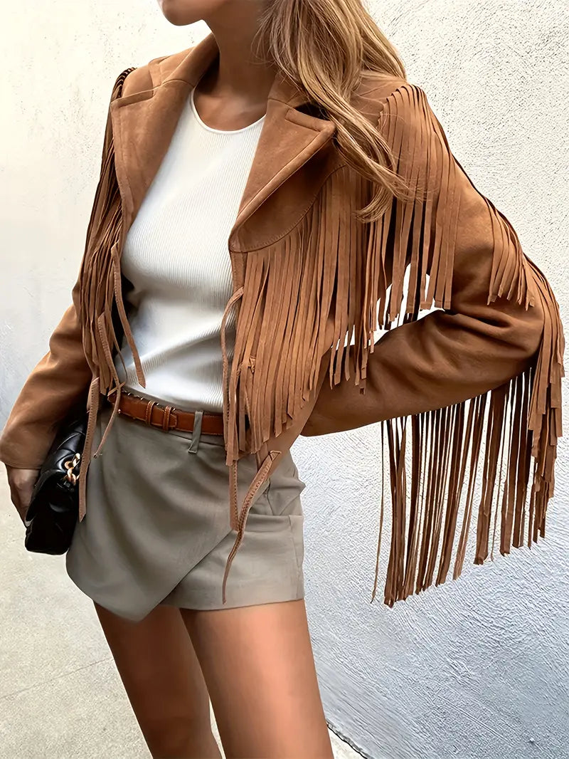 Suede Fringe Jacket