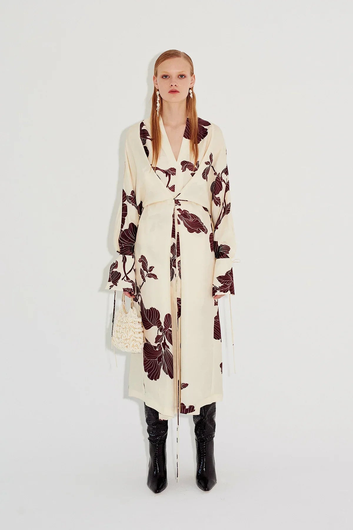 Modern Origami Print Kimono Dress
