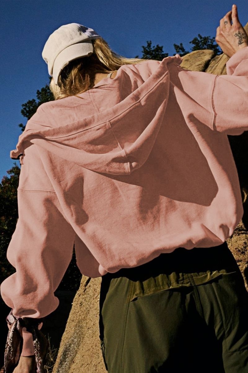 Modern Fern Pocketed Hoodie Lightweight Jacket Crepe