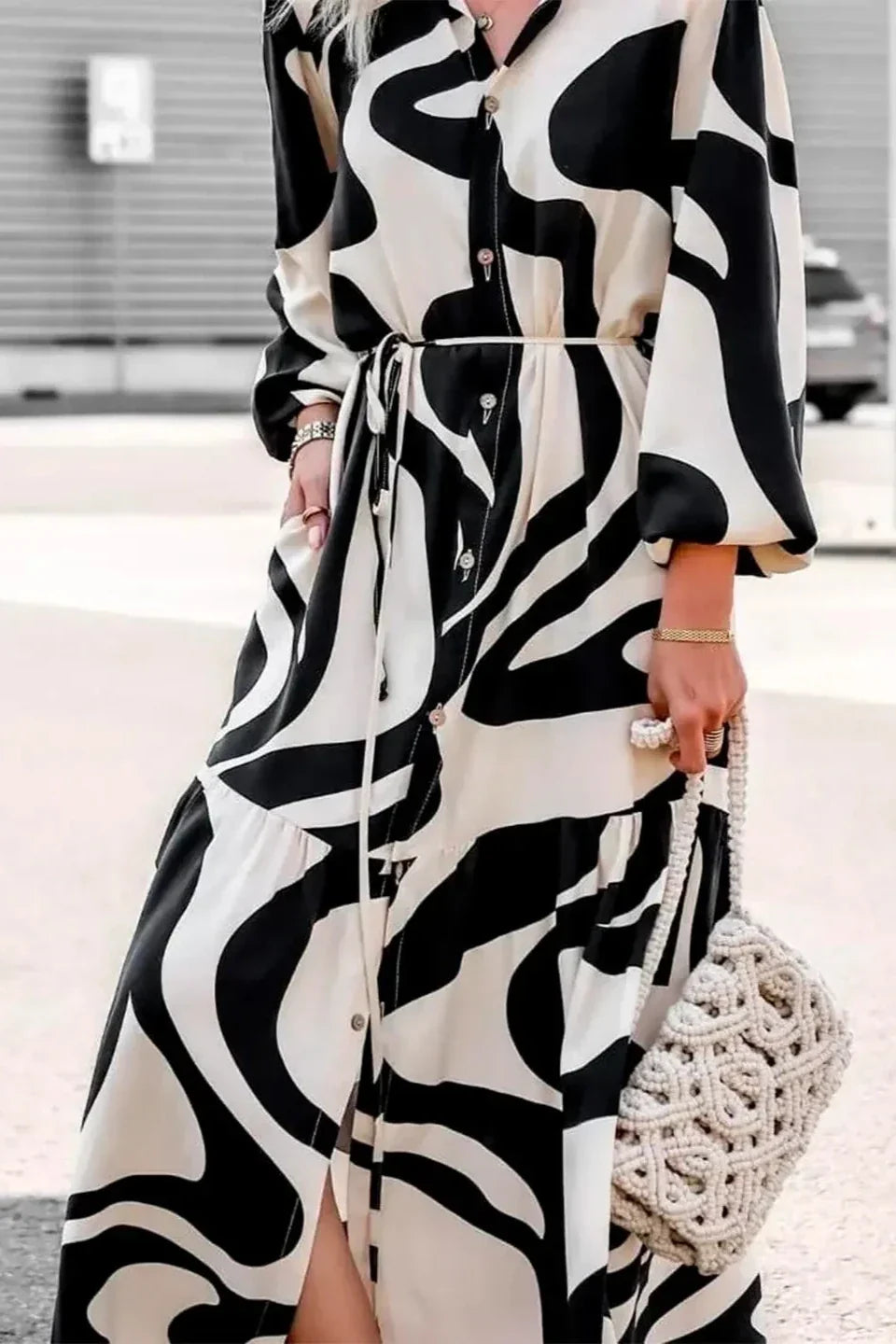 Effortless Stylish Print Maxi-Length Dress