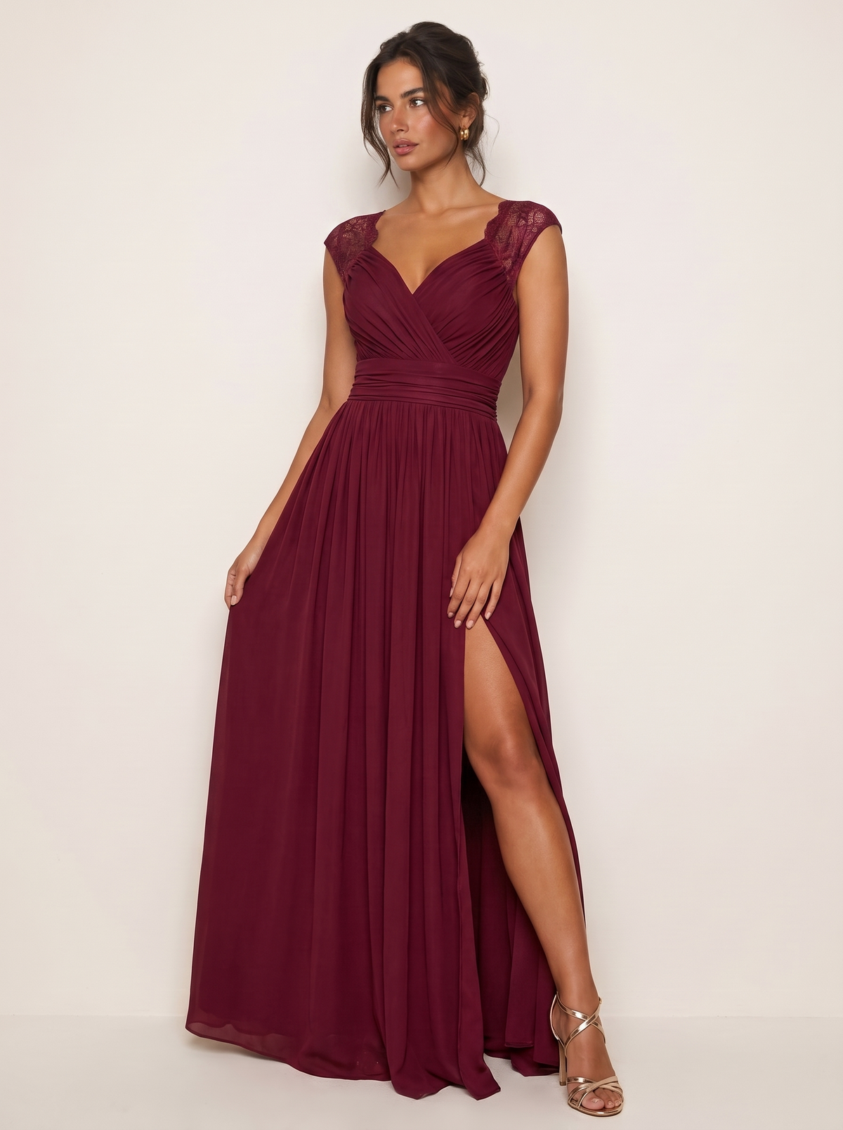 Isabella - Evening Dress with Lace Details