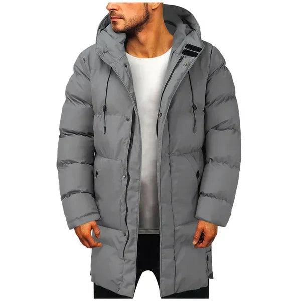Windproof Parka with Textured Knit