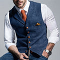 Gabriel - Men's Button-Front Vest with Chain Detail