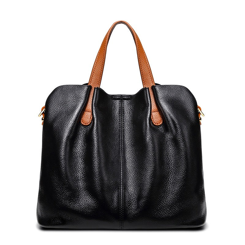 Alana - Shoulder Crossbody Genuine Leather Handbags Head Layer Cowhide Litchi Grain Women Handbag