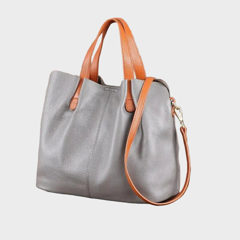 Alana - Shoulder Crossbody Genuine Leather Handbags Head Layer Cowhide Litchi Grain Women Handbag