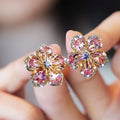 Silver Multicolor Zirconia Earrings