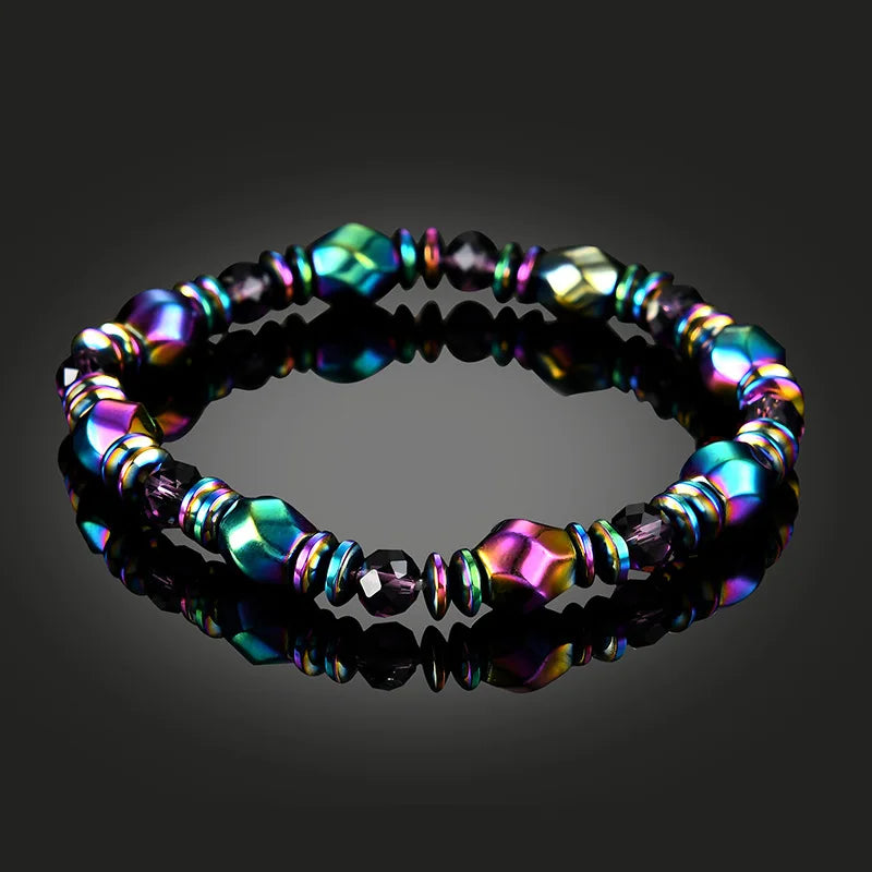 Energizing Metallic Bead Magnetic Bracelet - Eonix