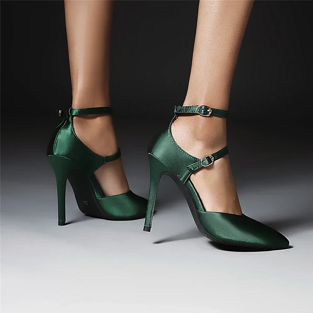 Women’s Pointed-Toe Ankle-Strap Heels
