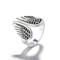 Adjustable 925 Silver Angel Ring