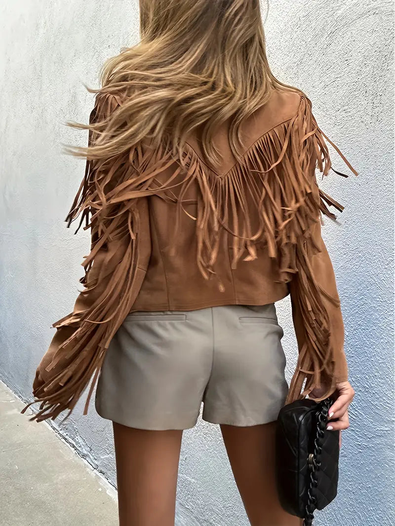 Suede Fringe Jacket