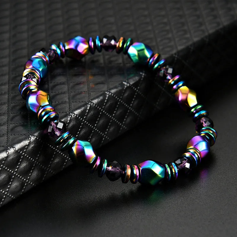 Energizing Metallic Bead Magnetic Bracelet - Eonix