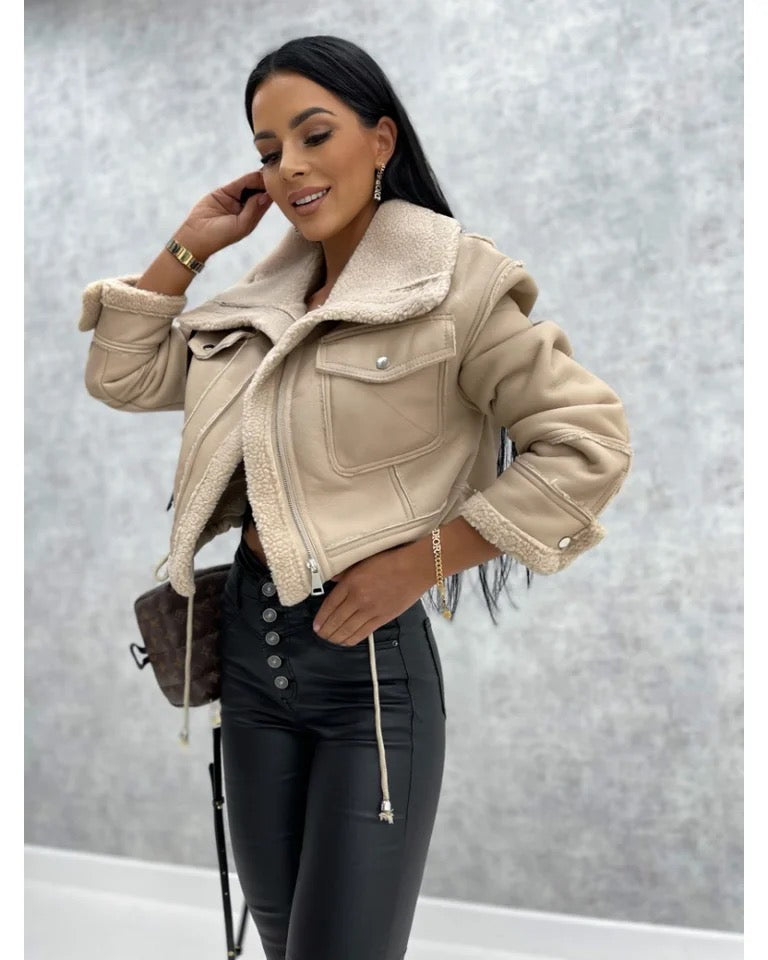 Leather Jacket in Black with a Timeless Design