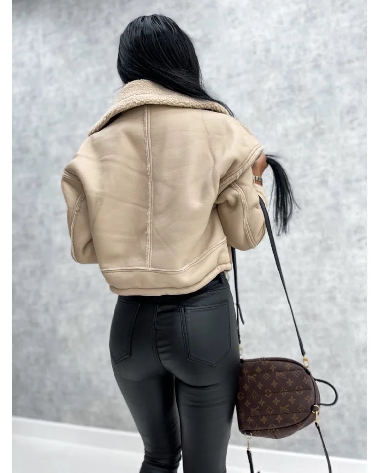 Leather Jacket in Black with a Timeless Design