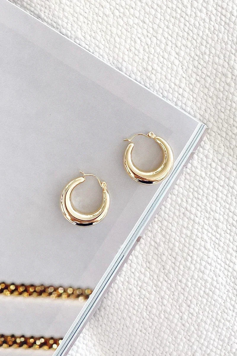 Statement Essential Hoop Earrings Gold