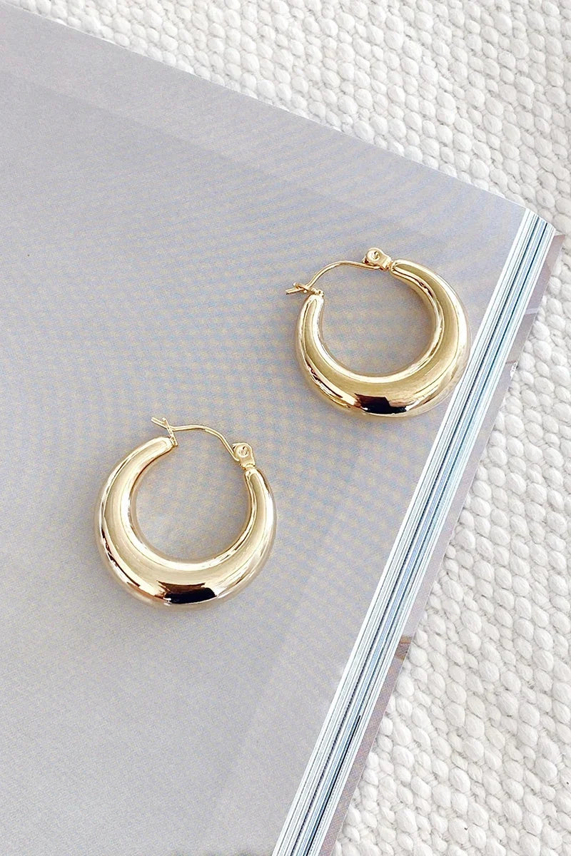 Statement Essential Hoop Earrings Gold