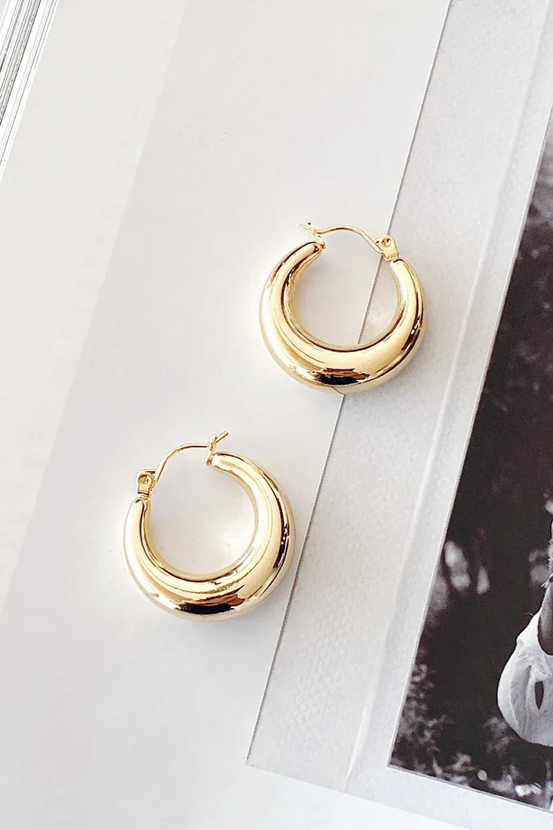 Statement Essential Hoop Earrings Gold