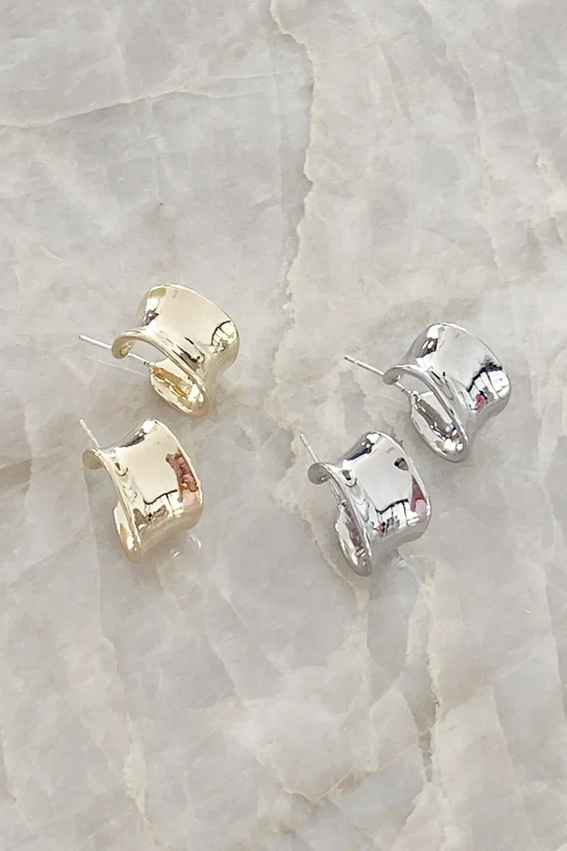 Statement Erin Hoop Earrings Gold