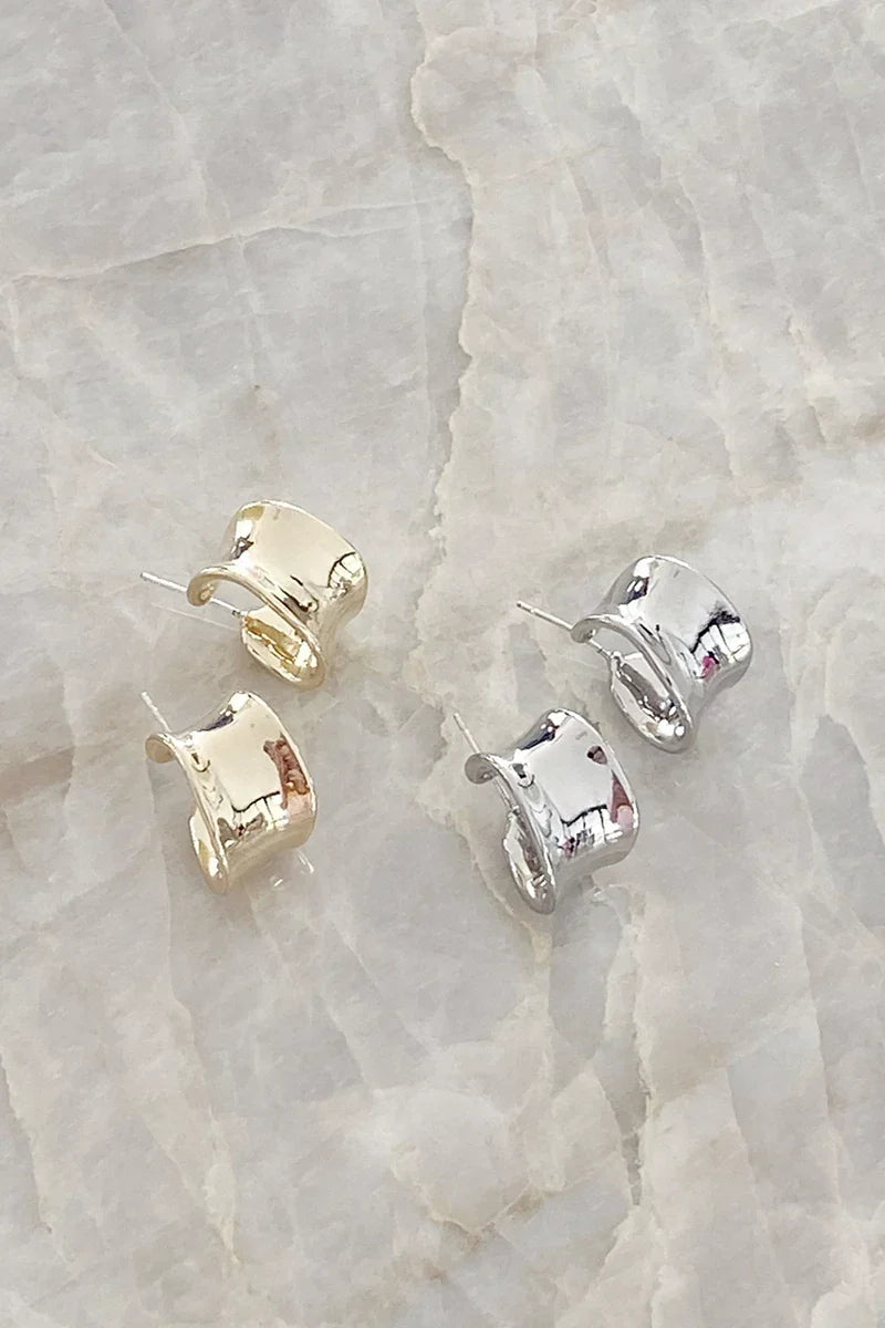 Statement Erin Hoop Earrings Gold