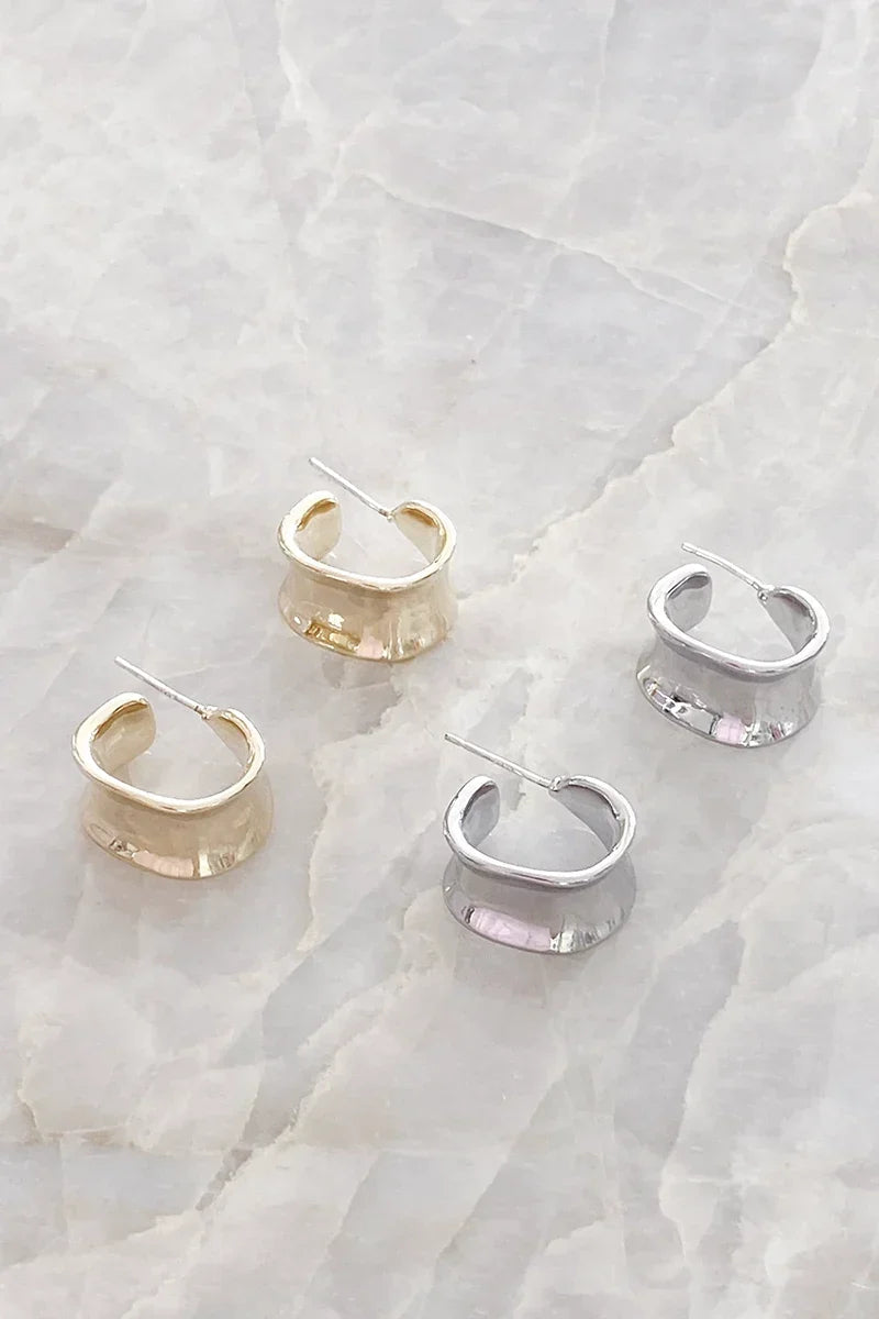 Statement Erin Hoop Earrings Gold