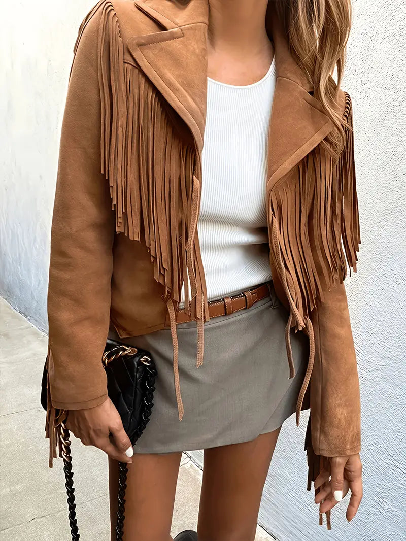 Suede Fringe Jacket