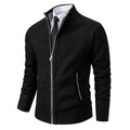 Jack - Men's Stand-Collar Zip Sweater Vest with Ribbed Trim