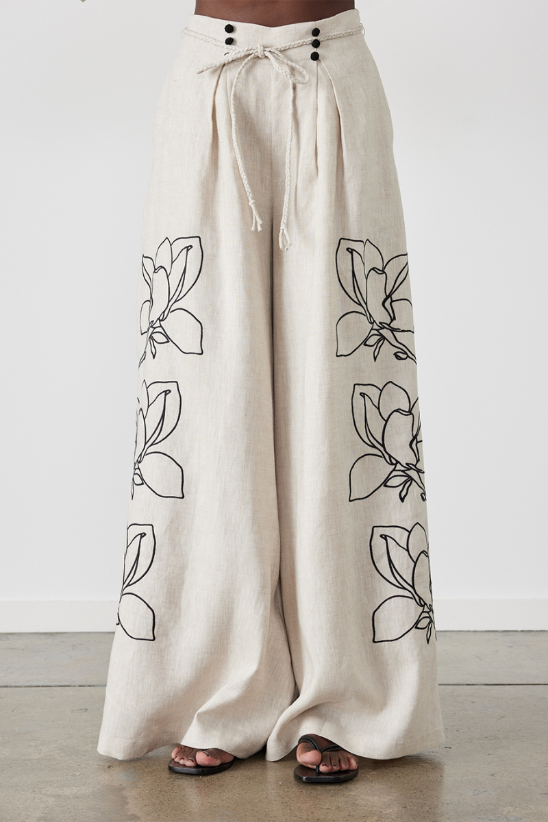 Coordinated Jasmin Balloon Sleeve Floral Trousers Set