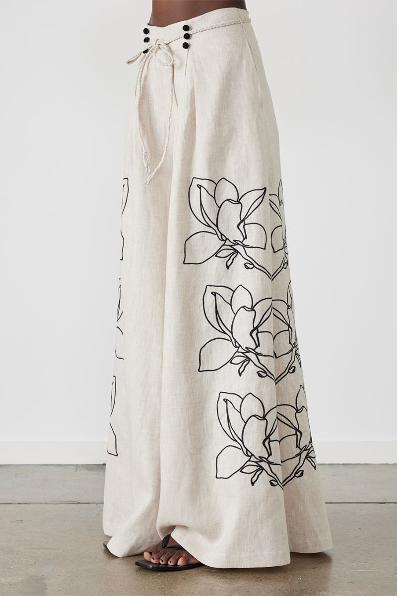 Coordinated Jasmin Balloon Sleeve Floral Trousers Set