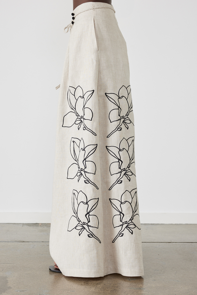 Coordinated Jasmin Balloon Sleeve Floral Trousers Set