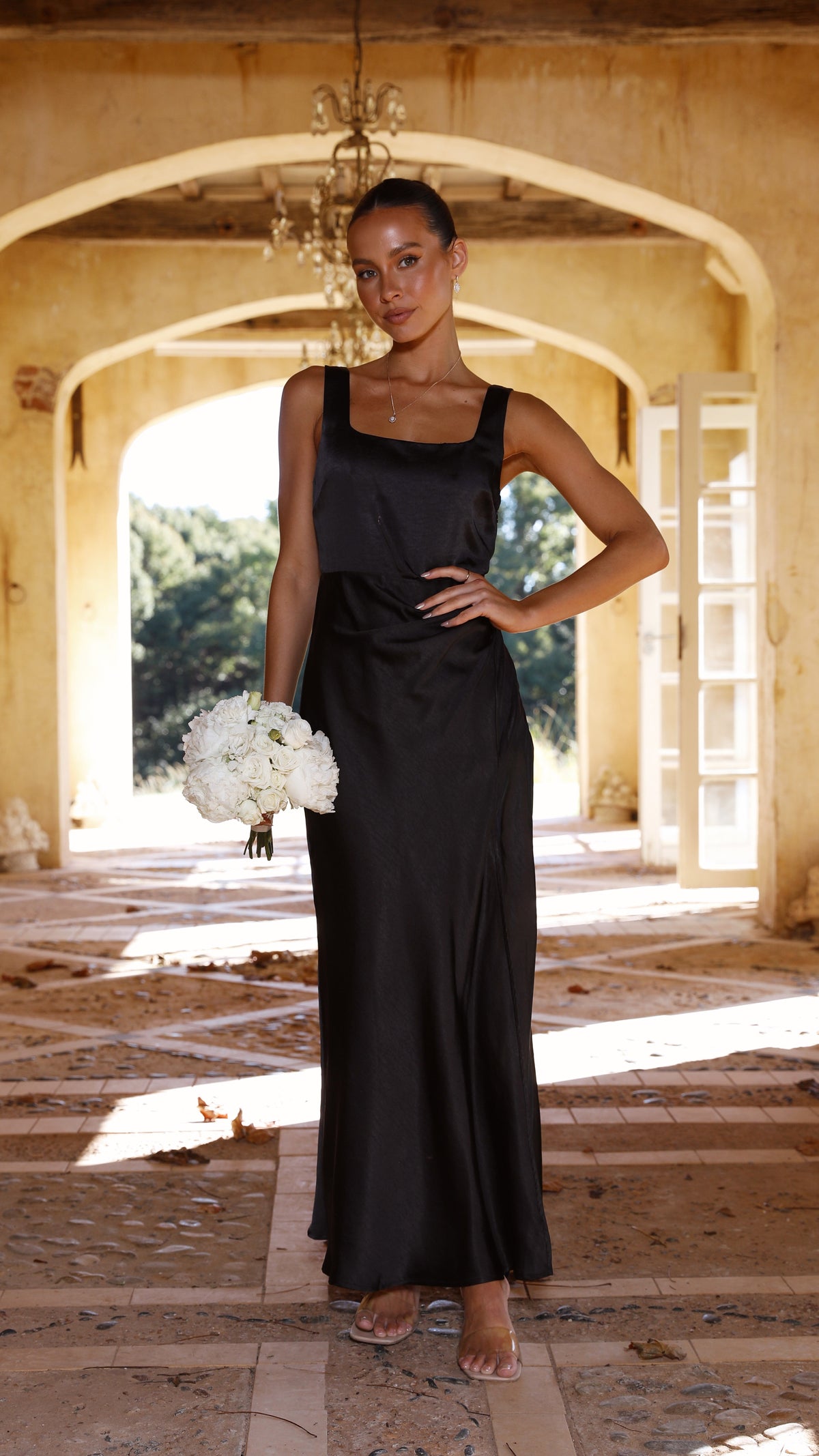 Alaria Maxi-Length Dress Black