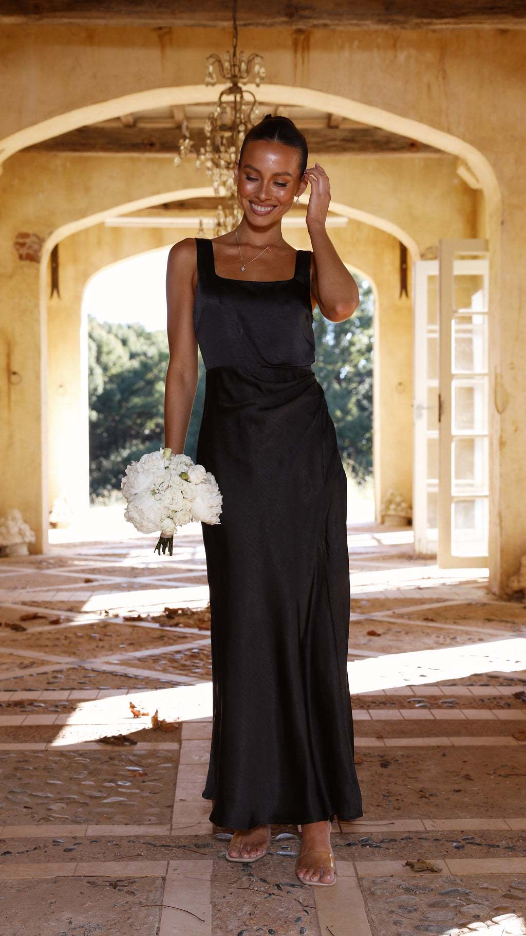 Alaria Maxi-Length Dress Black