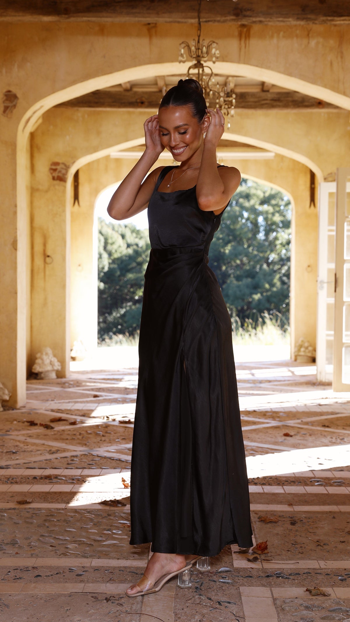 Alaria Maxi-Length Dress Black