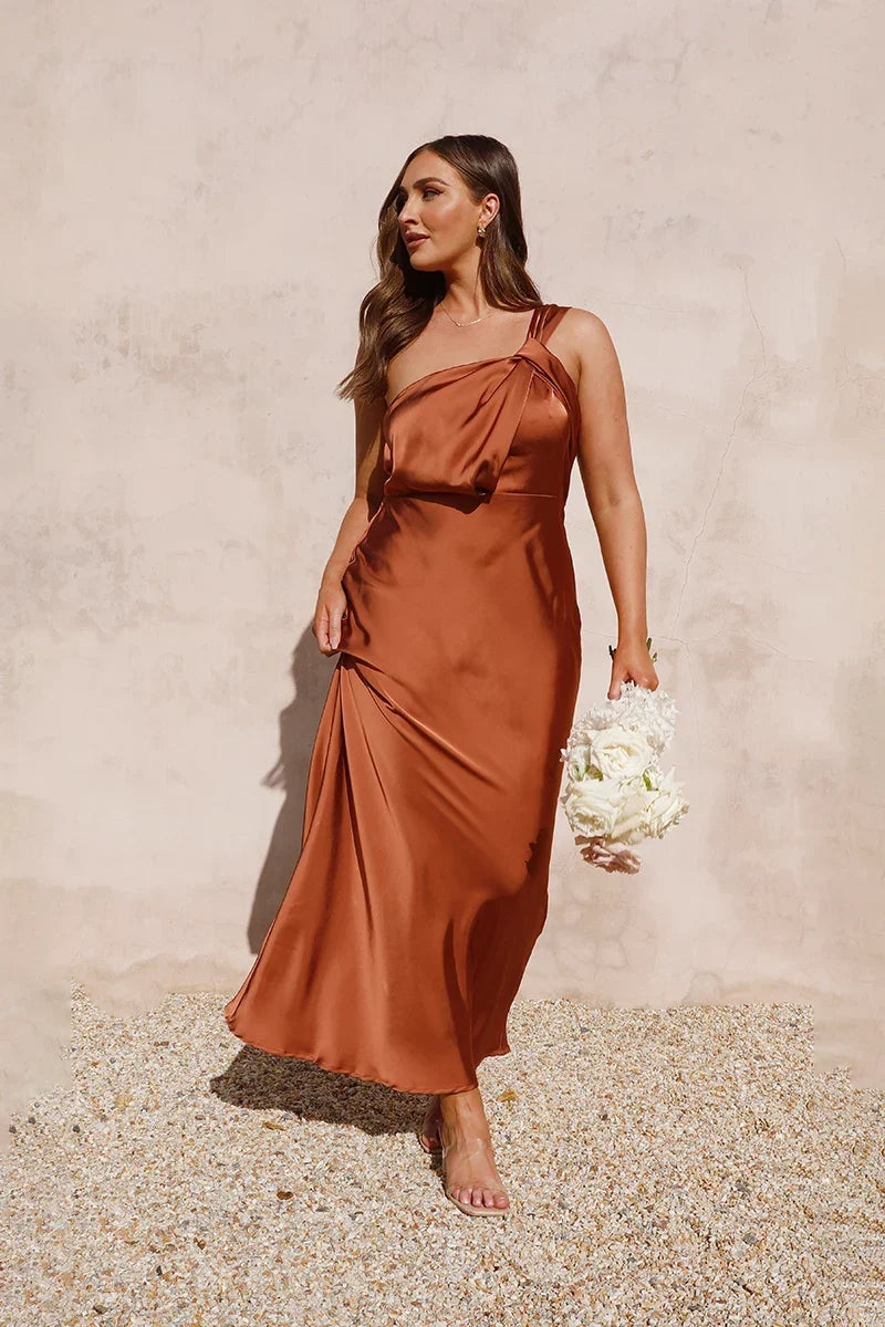 Greta Maxi-Length Dress Copper