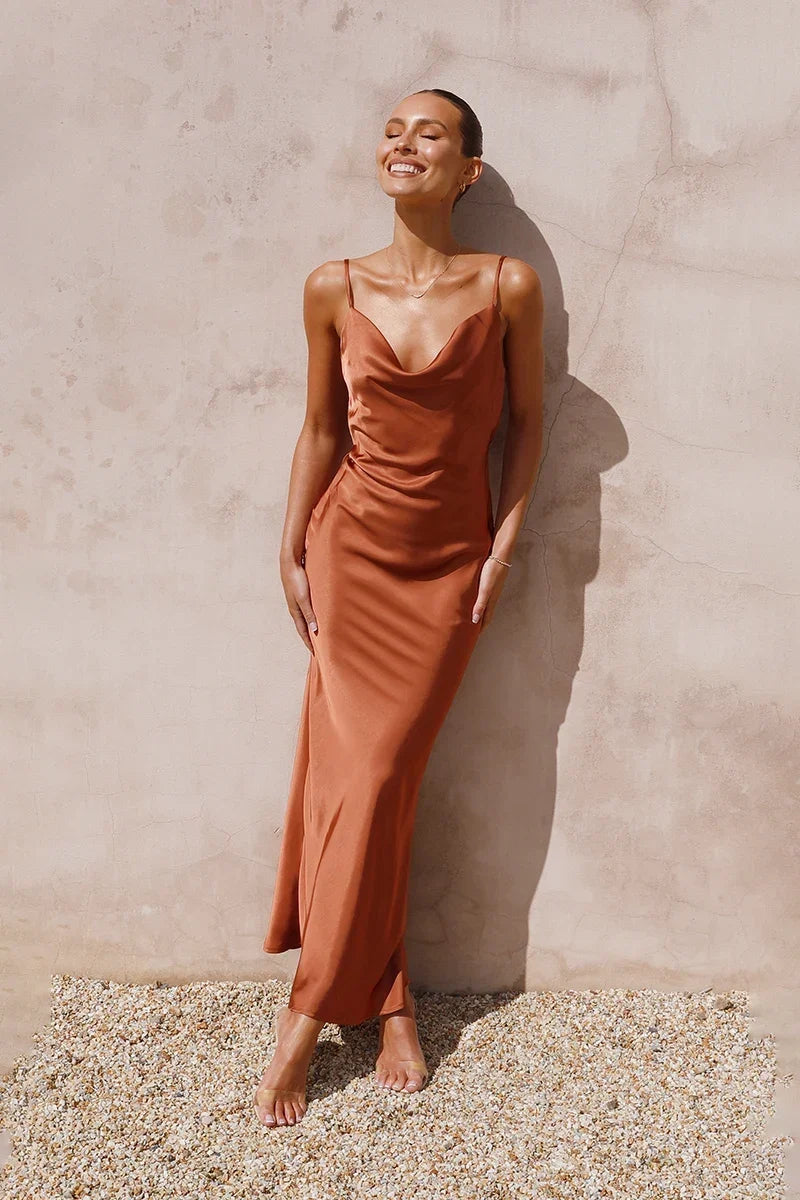 Willow Maxi-Length Dress Copper