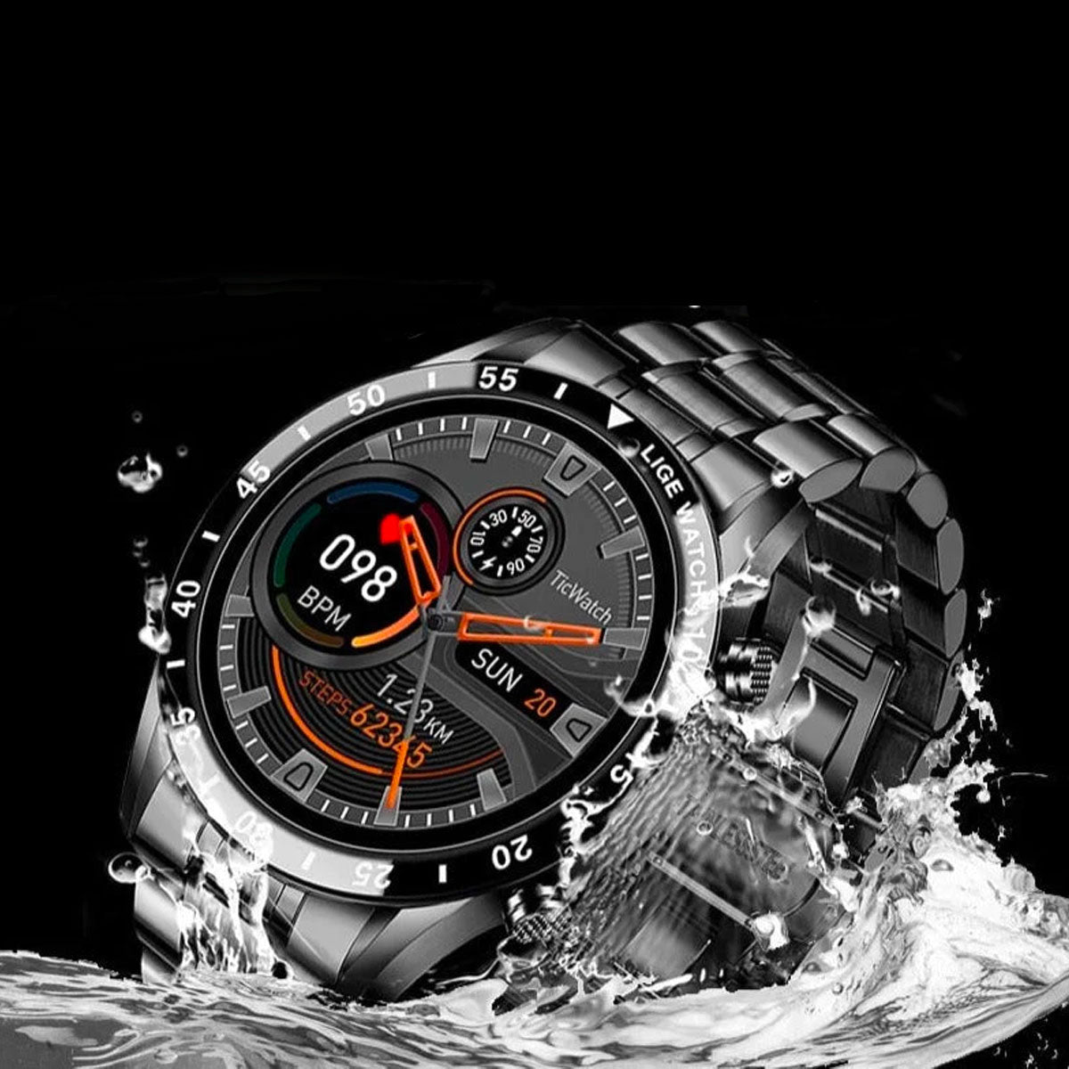 Luxury Men's Smartwatch - Multisport Mode - Health Monitoring