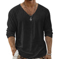 Lance - Men's V-Neck Long Sleeve T-Shirt