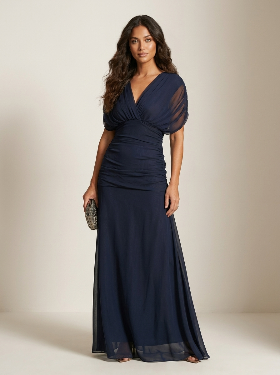 Valentina - Luxe Pleated Maxi Evening Dress