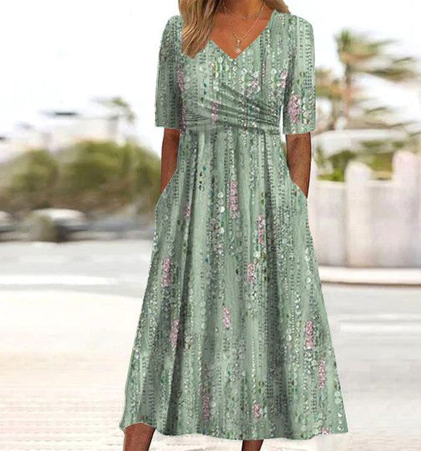 Claire | Midi Dress with Flattering Tummy Coverage