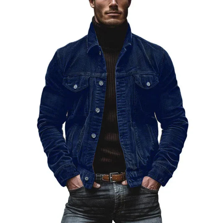 Vintage Denim Jacket with Multiple Pockets