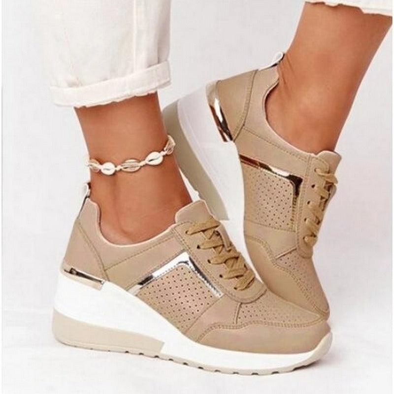 Women’s Thick-Sole Lace-Up Sneakers