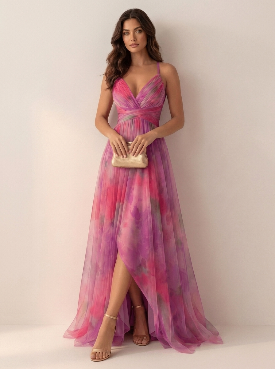 Isabella - Maxi dress with watercolor print