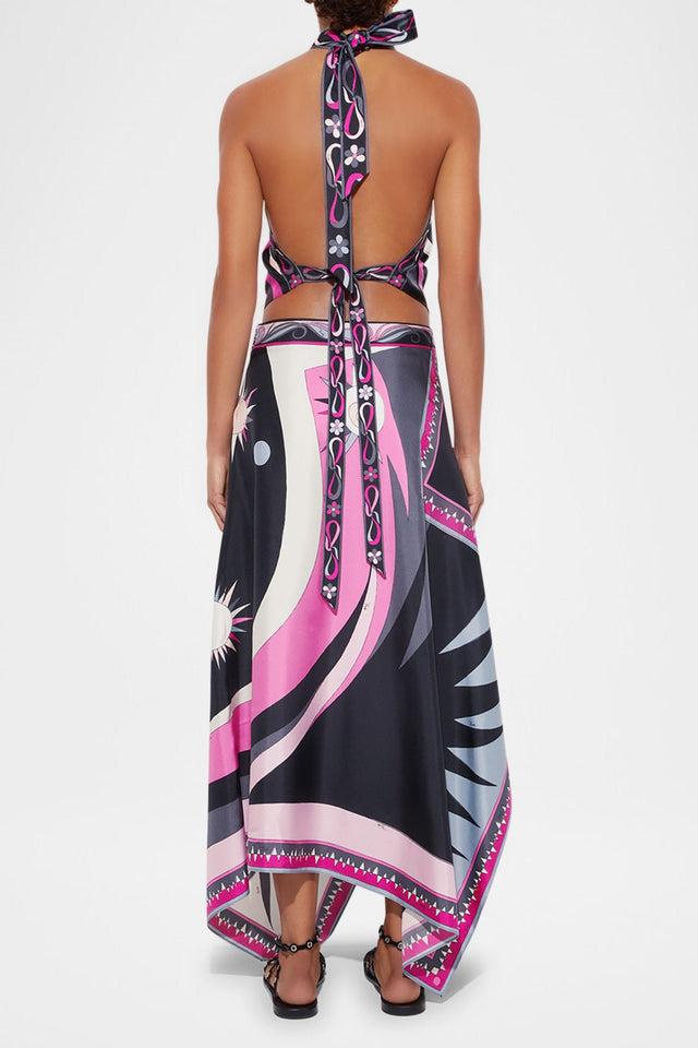 Coordinated Abstract Skirt Set
