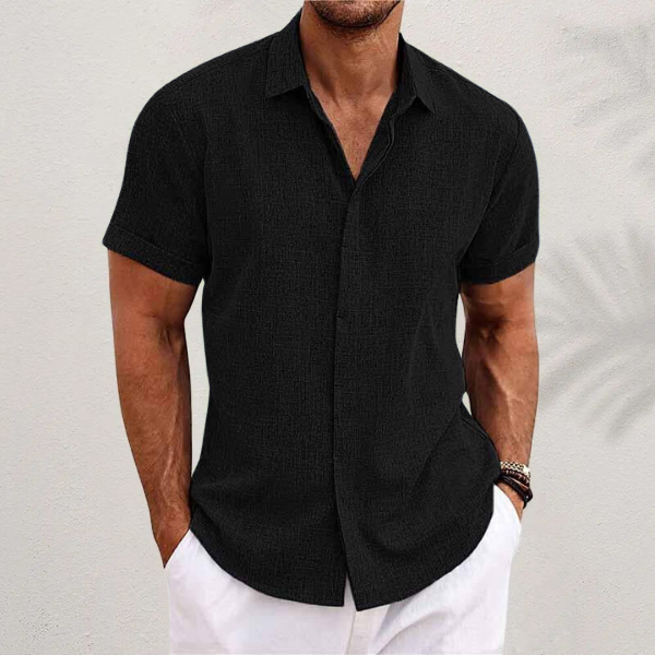 Men's Button Shirt - Classic Collar & Relaxed Fit