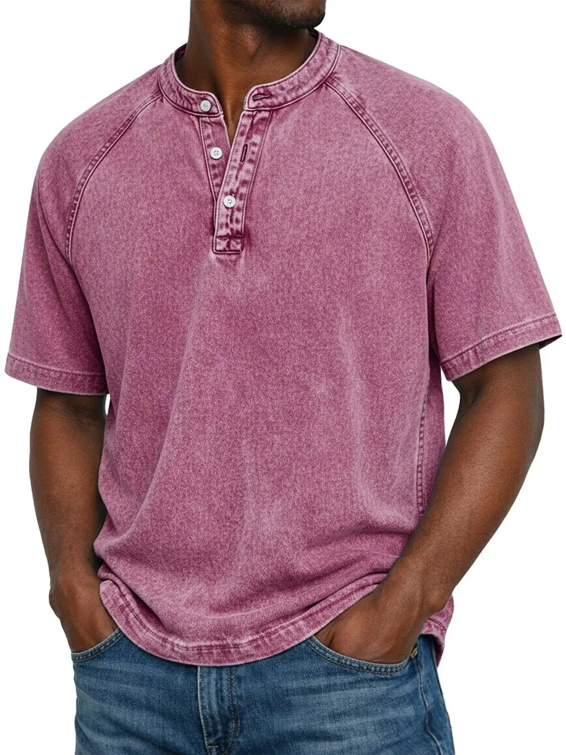 Men's Henley Shirt - Relaxed Everyday Fit