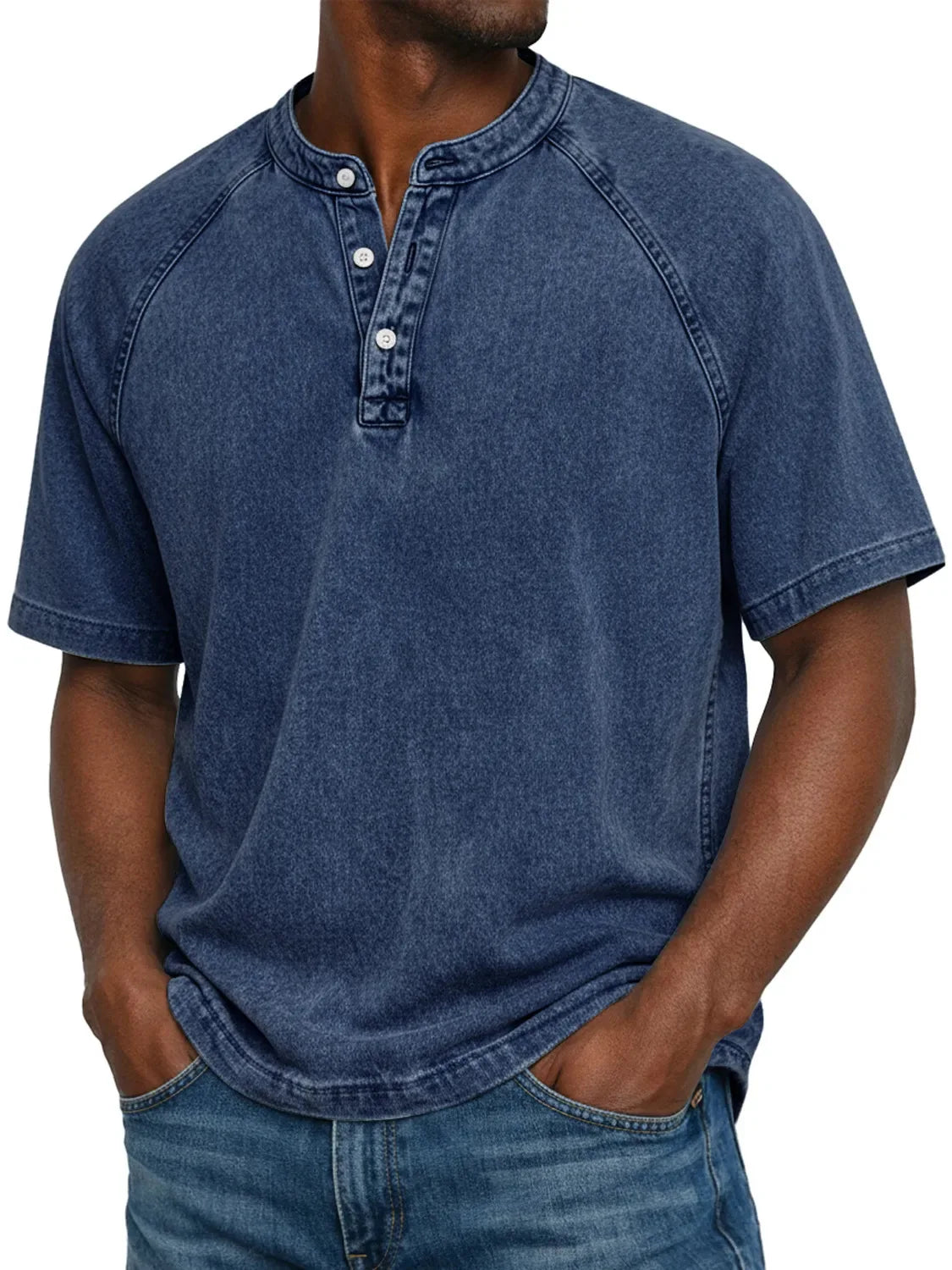 Men's Henley Shirt - Relaxed Everyday Fit