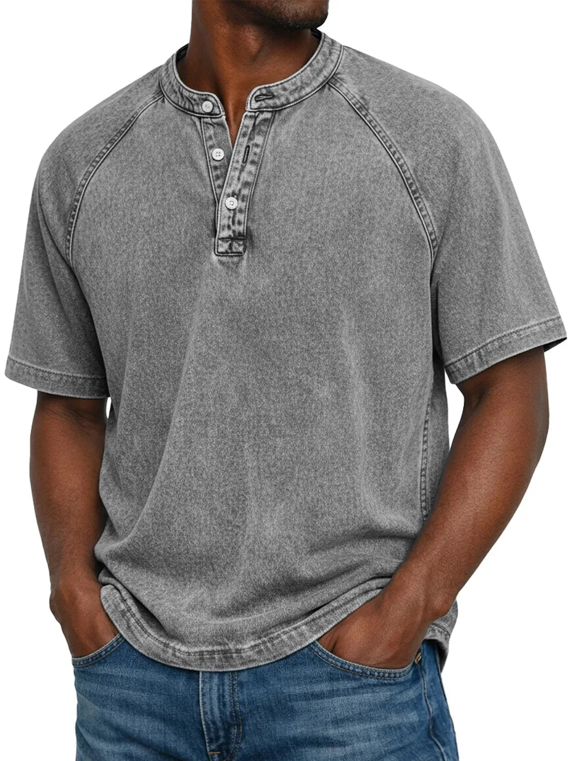 Men's Henley Shirt - Relaxed Everyday Fit