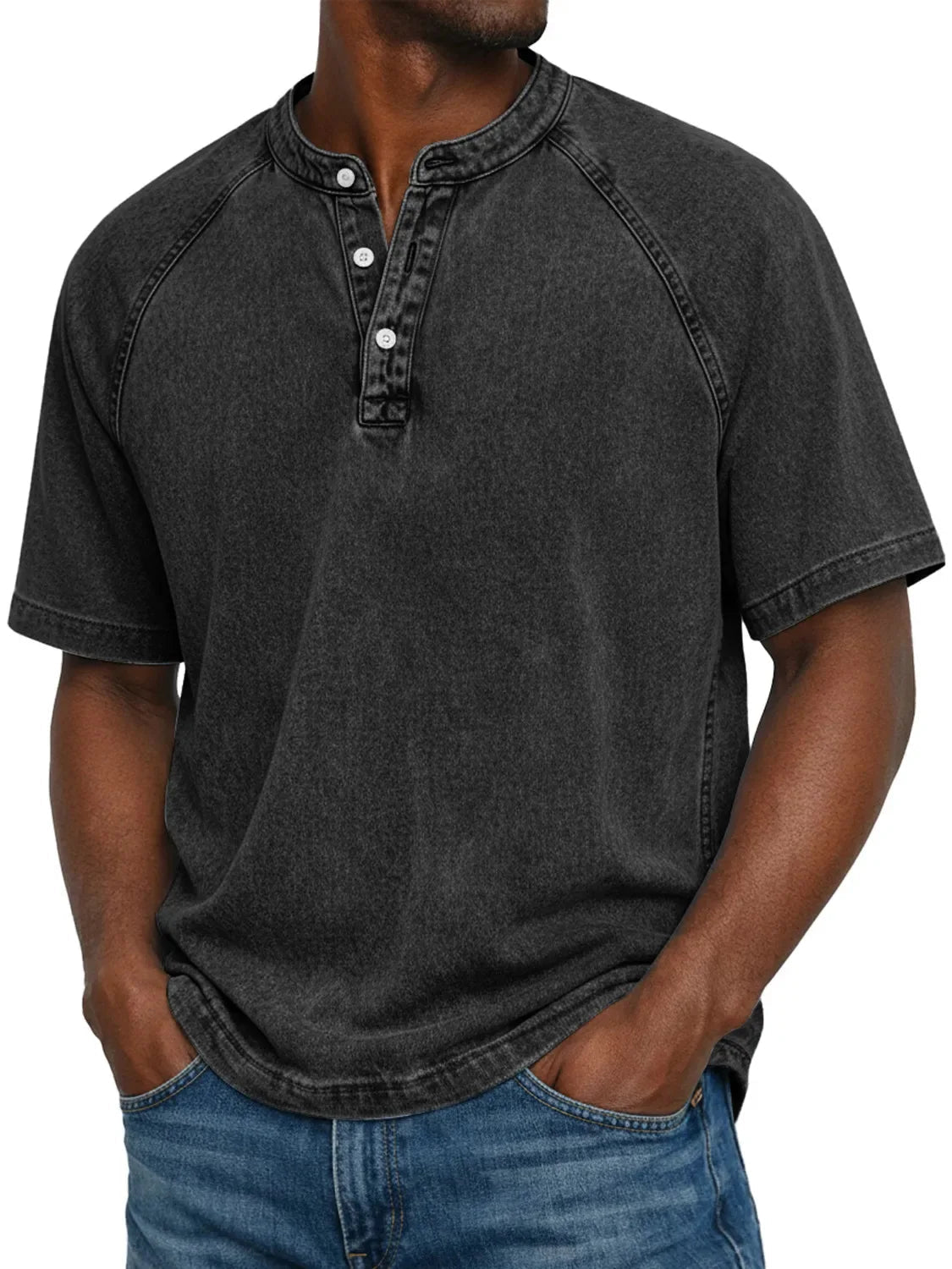 Men's Henley Shirt - Relaxed Everyday Fit