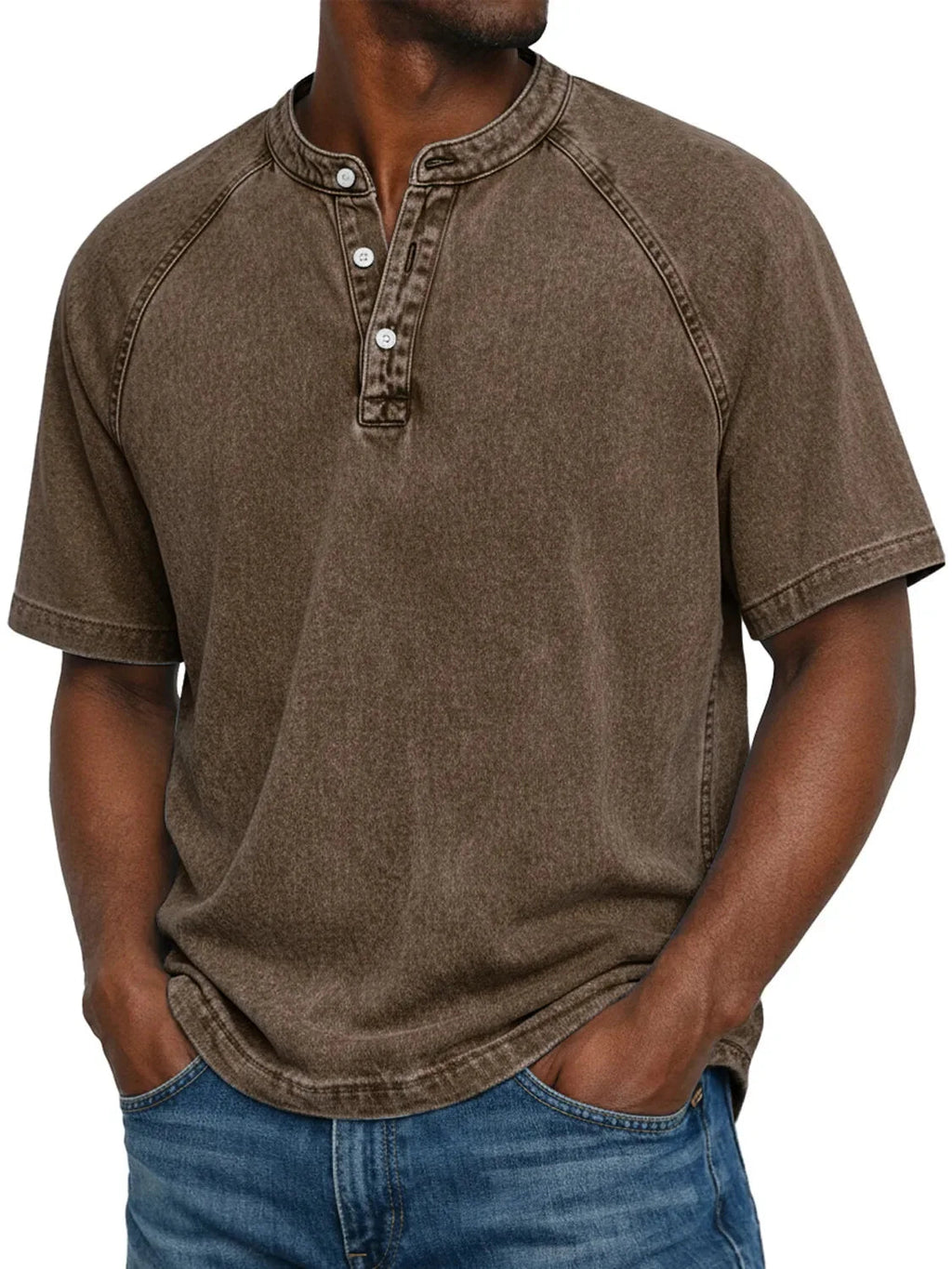 Men's Henley Shirt - Relaxed Everyday Fit