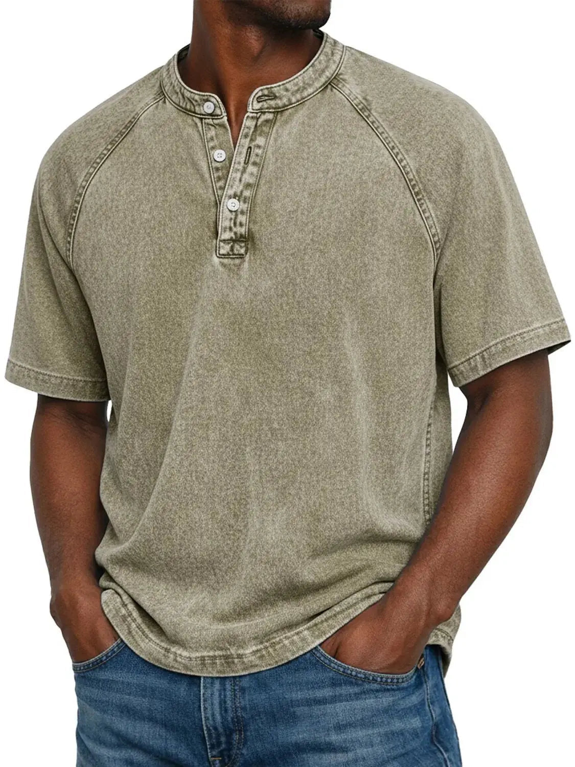 Men's Henley Shirt - Relaxed Everyday Fit