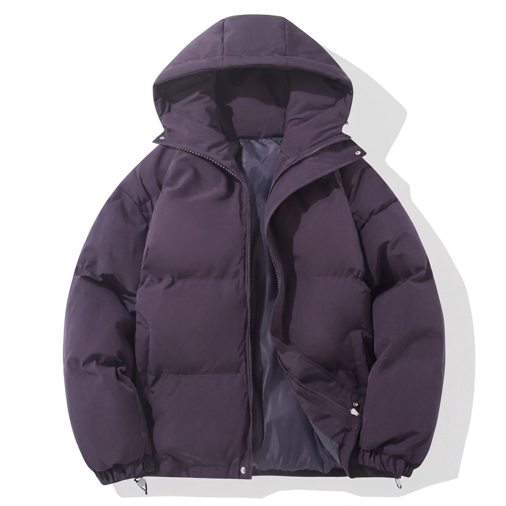 Men's Hooded Puffer Jacket Quilted Windproof Winter Coat