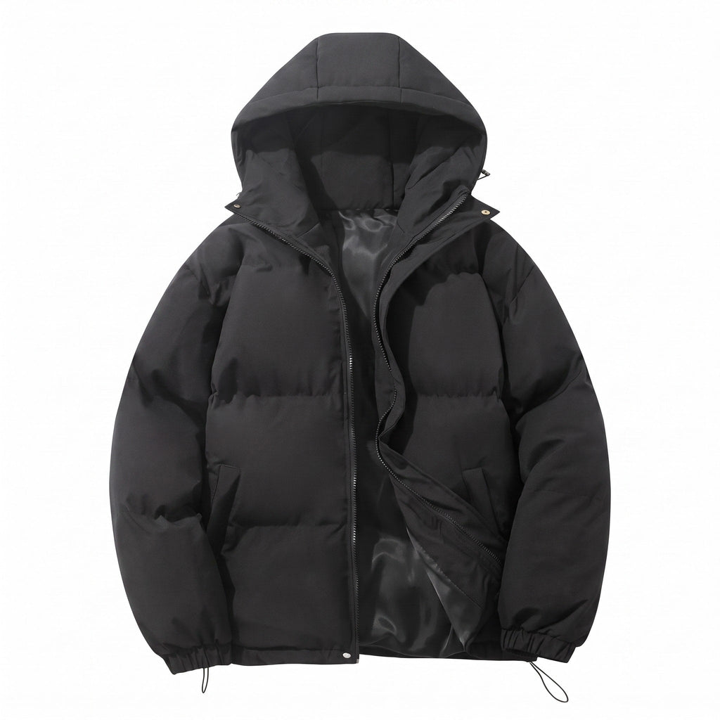 Men's Hooded Puffer Jacket Quilted Windproof Winter Coat